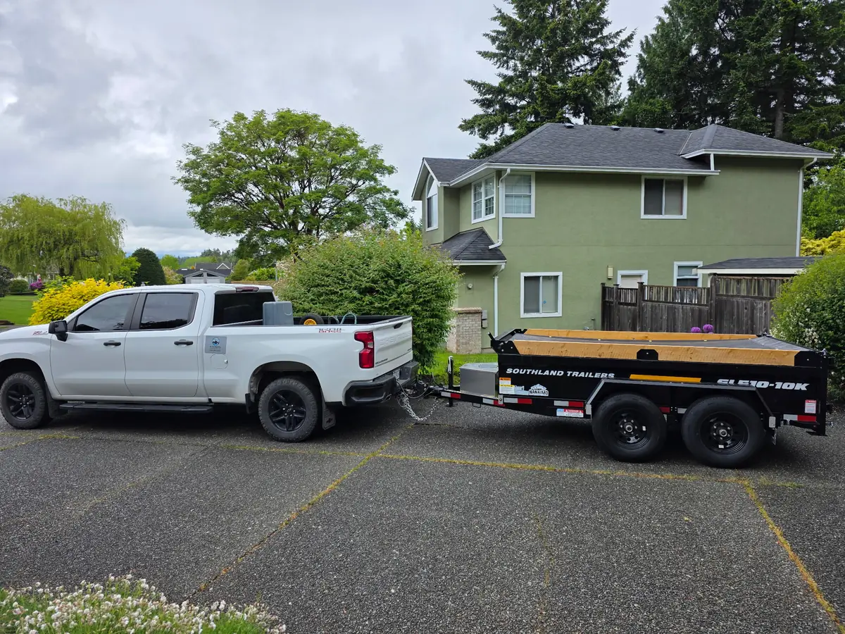 4 Elements Landscaping professional truck and trailer setup